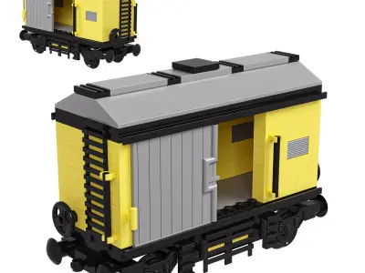 Lego Small Freight Wagon 3D model