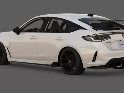 2023 Honda Civic Type R 3D Model  Ultimate Front-Wheel Drive Low-poly 3D model
