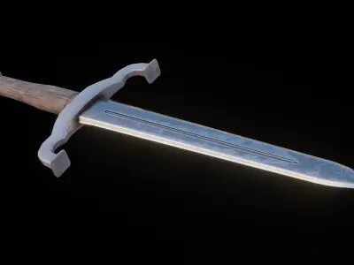 Stylized sword  Free low-poly 3D model purchase