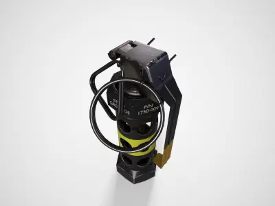 Stun Grenade black Low-poly 3D model