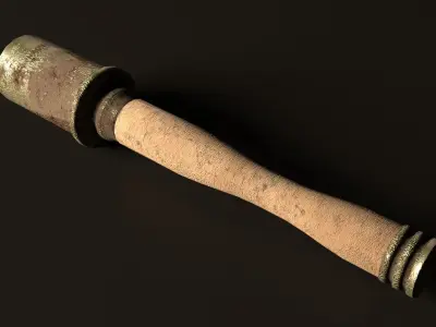 German Grenade from WWI Free low-poly 3D model