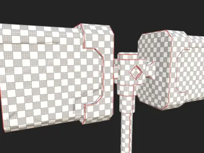 Game ready stylised hammer prop Low-poly 3D model Low-poly 3D model