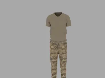 Military Uniform Low-poly 3D model