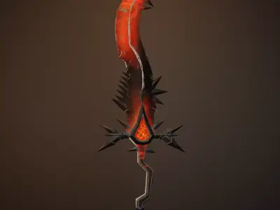 Stylized Sword  Free low-poly 3D model