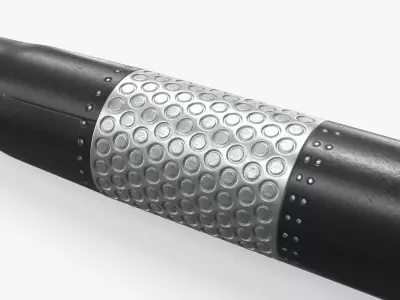 Interceptor Weapon Missile Black Gray 3D model