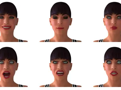Athletic Woman in Fitness Outfit Rigged for Maya 3D model