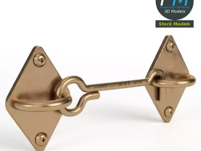 Simple door lock 3D model