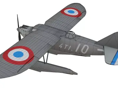 Llatecoere 29 Floats Version Low-poly 3D model