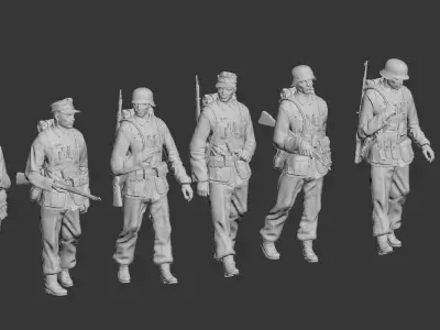 German soldiers 3D print model buy