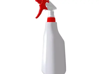 Spray Mist Plastic Bottle 3D model