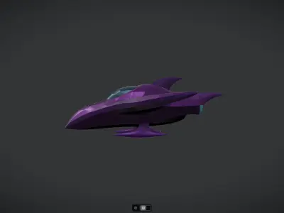 Spacecraft Jet aircraft plane 3dmodel 6 3D model