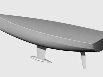 Sailship hull - editable 3D model