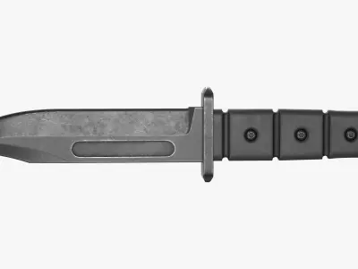 Tactical knife Low-poly 3D model shop