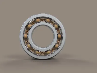 Radial ball bearing 3D model