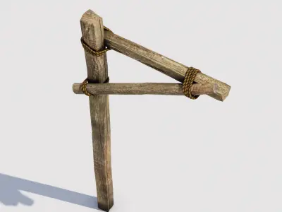 Wooden Pole 3D model