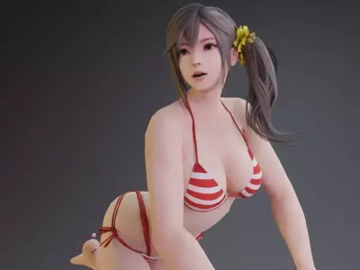 bikini girl 3D model