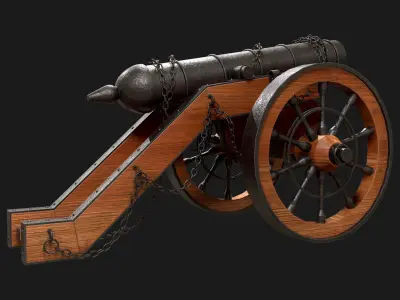 Cannon-5 Low-poly 3D model