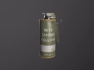 M18 SMOKE GRENADE Low-poly 3D model purchase