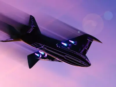 Luxury Cargo Plane Low-poly 3D model