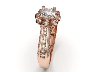 solitaire with ring sizes  8 part  S21 3D print model