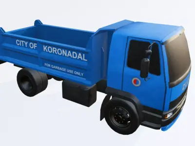 Mini Dump Truck 3D Model  Construction Vehicle Low-poly 3D model