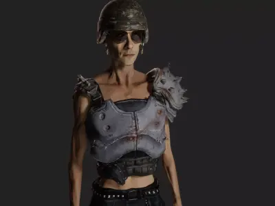 Strange Cyberpunk Soldier 3D model