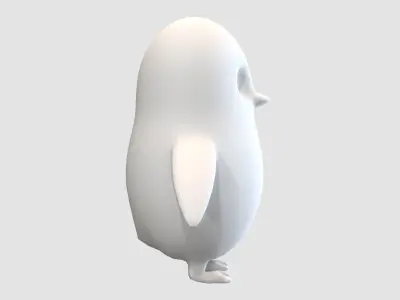 little cartoon penguin  3D model