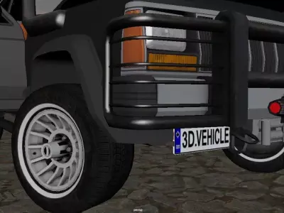 Jeep Cherokee XJ  Low-poly 3D model