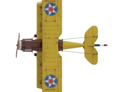 1918 Curtiss JN-4 Model Plane 3D model