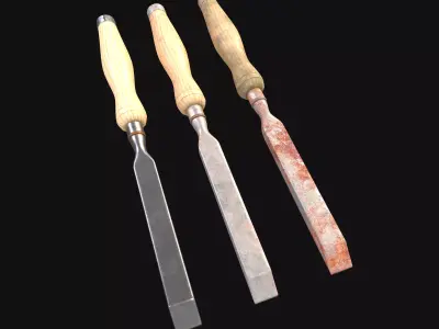 Chisel Gameready New Old Very Old Low-poly 3D model