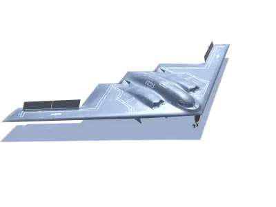 B-2 Spirit Jet Fighter Aircraft Low-poly 3D model