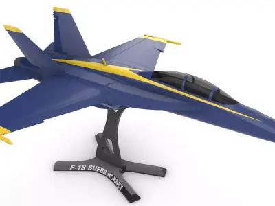 FA-18 Super Hornet Blue Angels 3D print model