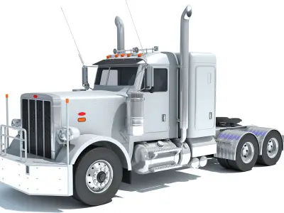 Generic Semi Truck Sleeper Cab 3D model