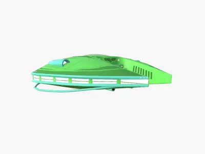 Alien Spaceship UFO D12 - Sci Fi Spacecraft Design Low-poly 3D model