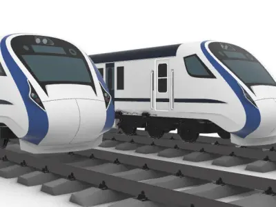 Vande Bharat Express Train Detailed 3D Model 3D model