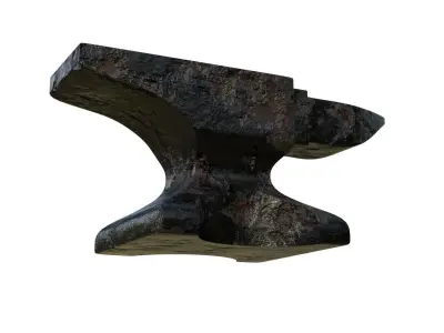 Rusty anvil old realictic 3D model