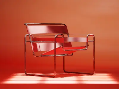 Wassily Chair Low-poly 3D model