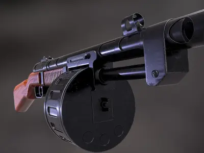 Shoutgun Weapon Low Poly Low-poly 3D model