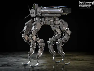 Sci-Fi Scout Robot 3D model