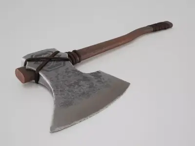 Battle Axe  Low-poly 3D model shop