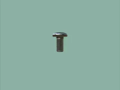 Steel Stained M4 Bolt Allen Pan Head With 4K PBR Texture 3D model
