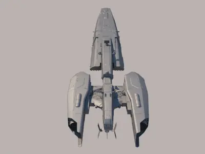 SpaceShip 3D model 9