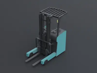 Electric Forklift Low-poly 3D model
