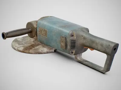 Angle Grinder - AEG WSA 1780S Dirty Low-poly 3D model