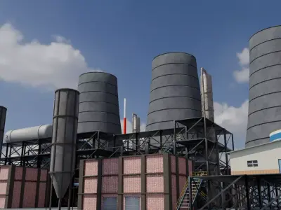 Refinery Unit - Game Ready - PBR  Low-poly 3D model