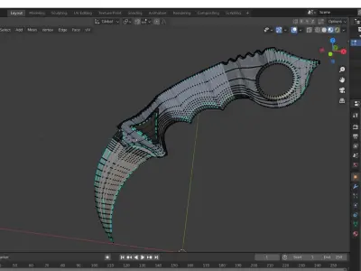 Simple Karambit Knife Free 3D model