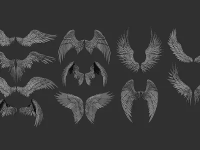 11 Wings 3D model purchase