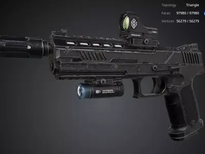 Pistol 3D model 3