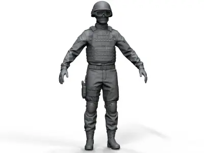 Special Forces Soldier Set1 - High Poly 3D model
