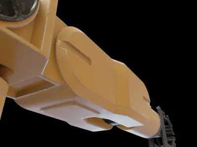 Industrial robot arm Low-poly 3D model buy